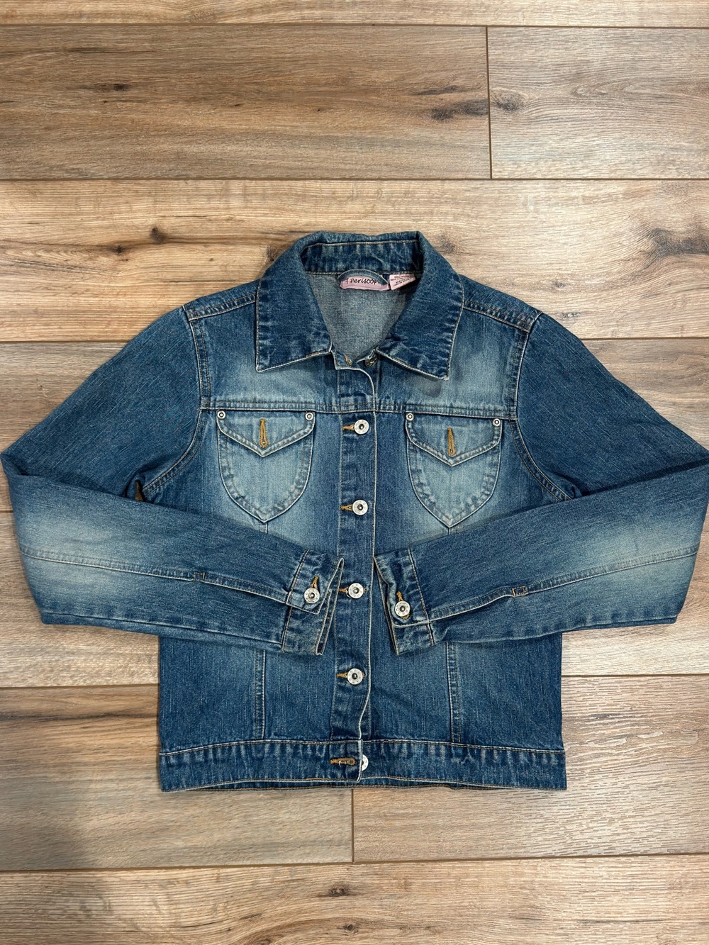 PERISCOPE Vintage 2000s Y2k Style Jean Jacket | Size Medium